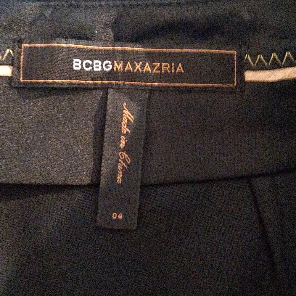 BCBG Max Azria black wide leg tuxedo pants size 4 - Picture 2 of 9